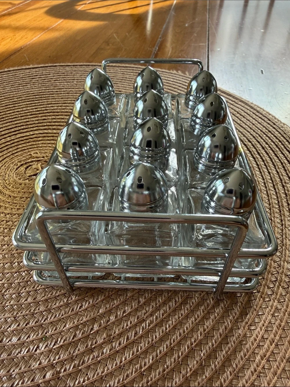 Studio Nova Clear Glass Salt and Pepper Shakers Set of 6 NWT